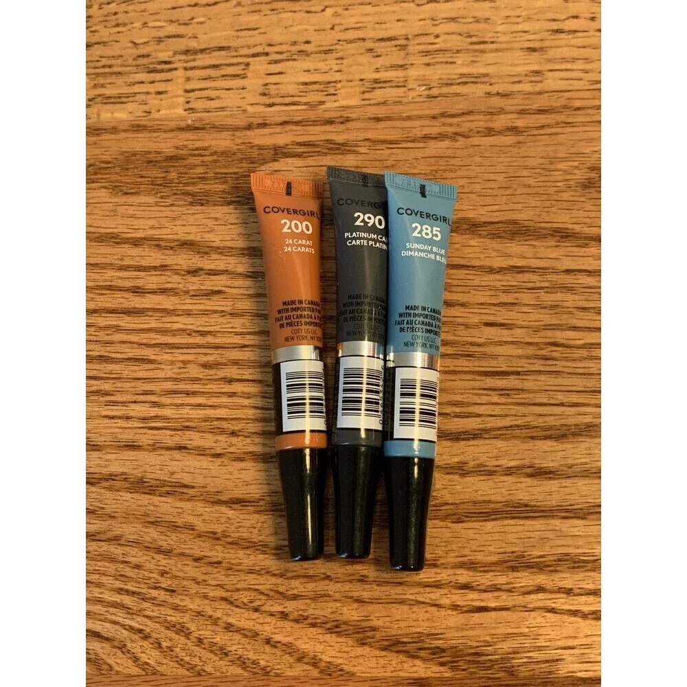 (3) CoverGirl Melting Pout Metallic Liquid Lipstick Sunday Blue Platinum 24 Car